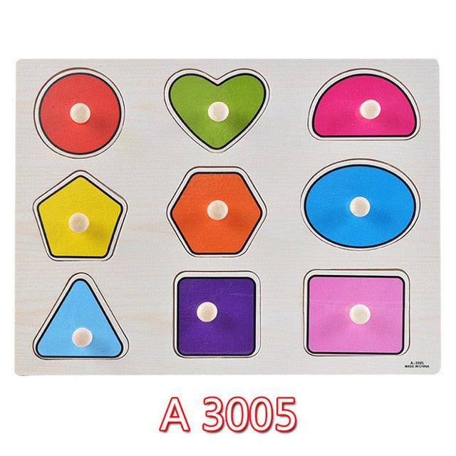 30cm Wooden Toys Jigsaw Puzzle Hand Grab For Kid Early Educational Toys Baby Toy - JigyasaLLC