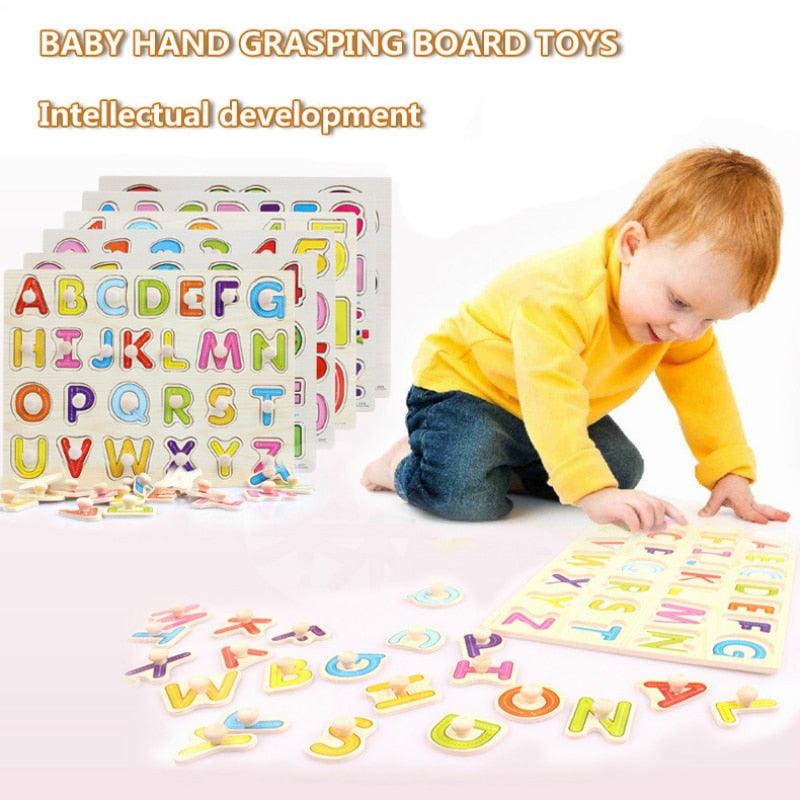 30cm Wooden Toys Jigsaw Puzzle Hand Grab For Kid Early Educational Toys Baby Toy - JigyasaLLC