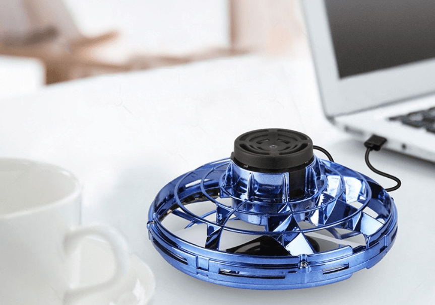 Mini Fingertip Gyro Interactive Decompression Toy Drone LED UFO Type Flying Helicopter Spinner Toy Kids - JigyasaLLC