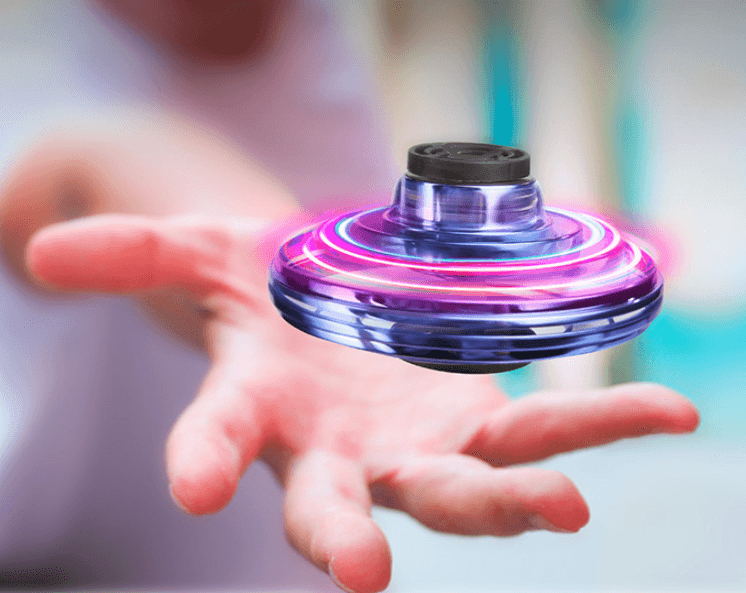 Mini Fingertip Gyro Interactive Decompression Toy Drone LED UFO Type Flying Helicopter Spinner Toy Kids - JigyasaLLC