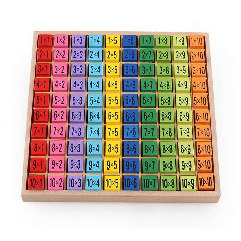 Educational Wooden Toys 99 Multiplication Table Math Arithmetic - JigyasaLLC