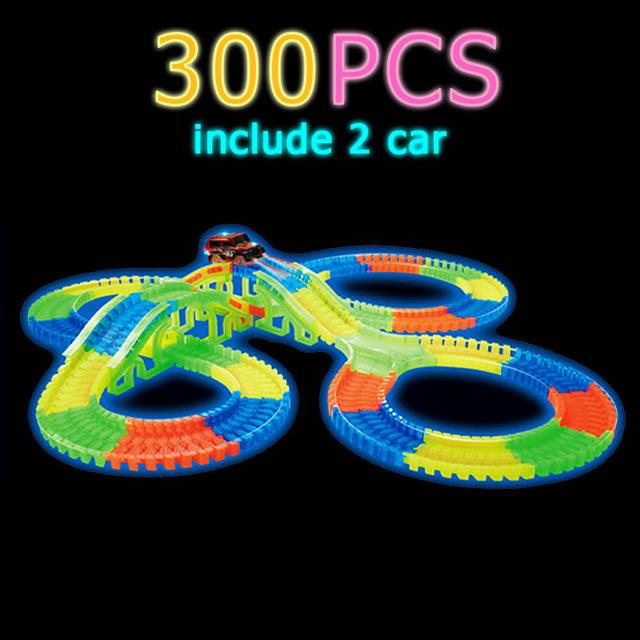 Glowing Race Track - Flexible Car Toy 165/220/240pcs - Racing Track Set DIY Puzzle Toys - JigyasaLLC