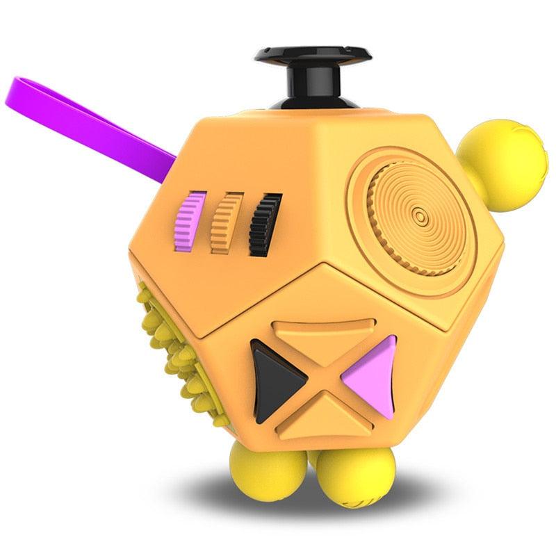 Hand Fidget Toy For Stress Relief - Kids Fidget Toy - 12 Sides - JigyasaLLC