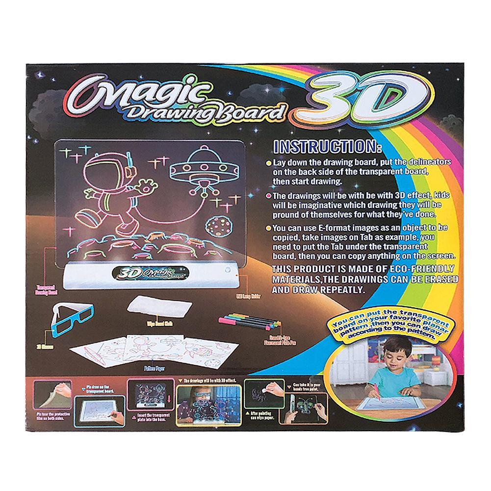 Kids Slate Magic Pad Deluxe Light Up LED Drawing Tablet With