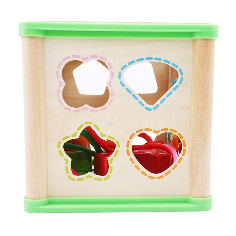 Multifunction Four Sides Treasure Chest Beaded Box Wooden Colorful Bead Math Toy Learning Education Toys For Children - JigyasaLLC