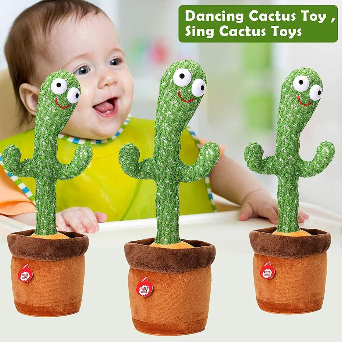 Singing Cactus Toy Cute Dancing Cactus Plush Toy Electronic Shake Kids Toy Gift - JigyasaLLC