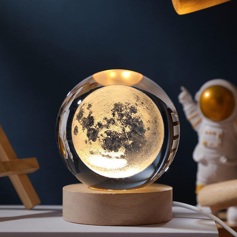 Universe Series Luminous Crystal Ball Night Light - Desktop Bedroom Decoration - JigyasaLLC