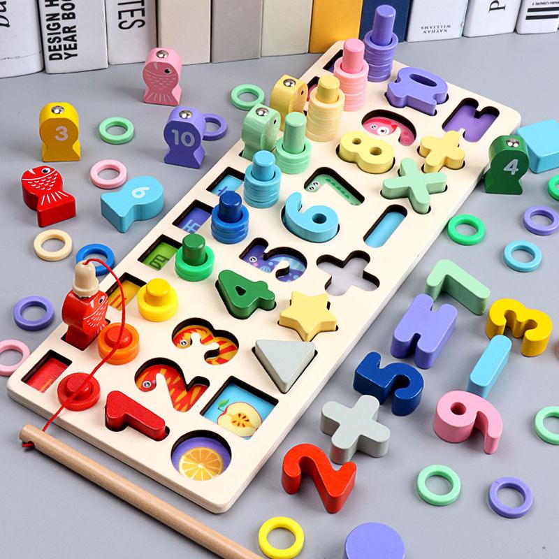 Wooden Montessori Educational Toys For Kids - Shape Color Match Board - JigyasaLLC